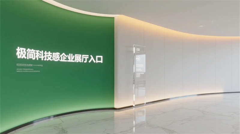 科技綠洲，合肥創(chuàng)新企業(yè)辦公樓展廳設(shè)計(jì)效果圖